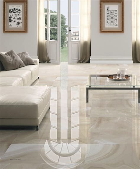 Floor Tile Porcelain Stoneware High Gloss Stone Look High Gloss