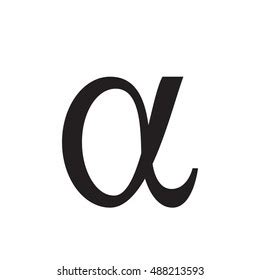 alpha letter vector icon greek alphabet stock vector royalty