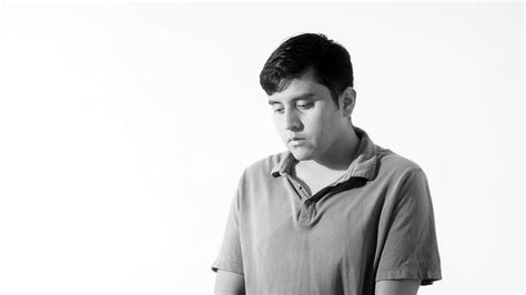 Sad Man In Black And White With White Background And Copy Space