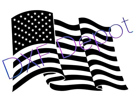 American Flag DXF Vector Art Clip Art Png AI Jpeg Pdf Silhouette Cricut ...