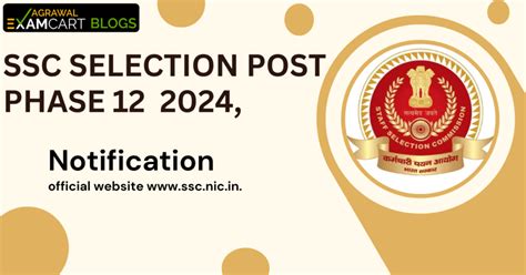 SSC Selection Post Phase 12 Notification 2024 Application Form