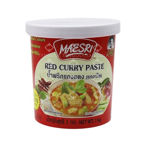 Curry Paste Mae Sri Red 1kg Tangola Pty Ltd