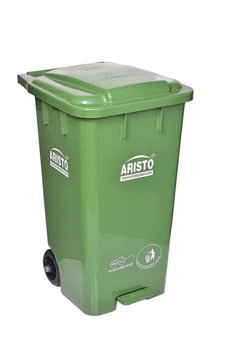 Buy Aristo Dustbin With Pedal Wheels Ltr Dustbins For Kitchen