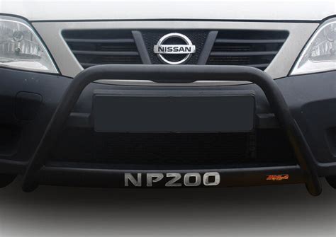 Maxe Nudge Bar Nissan Np Black Stainless Steel Mla Np Bsnb