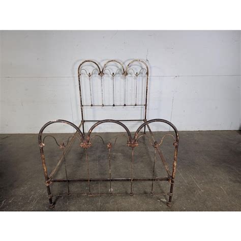 Antique Wrought Iron Bed Frame Etsy