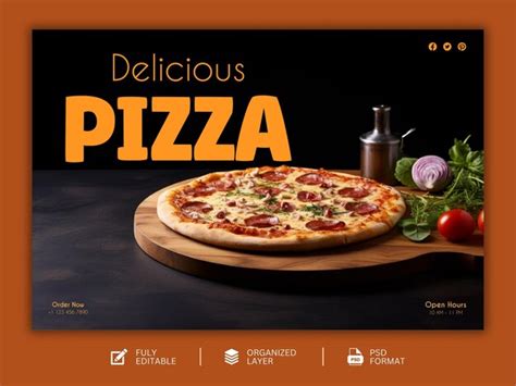 Premium Psd Food Menu And Delicious Pizza Graphic Design Template