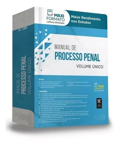 Manual De Processo Penal Volume Único 12ª Edição 2023 De Renato