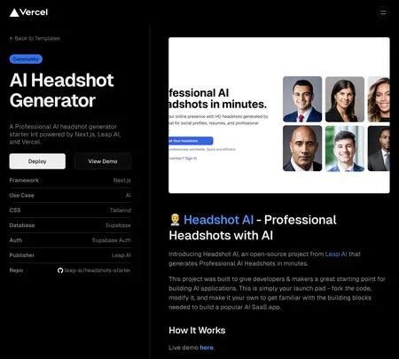 Ai Headshot Generator Ai Tool Info Reviews Alternatives Sayhi Ai