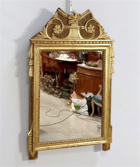 Miroir en Bois Doré style Louis XVI Début XXe Antiquités