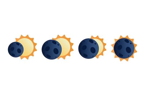 Infografía de eclipse solar en estilo de dibujos animados planos