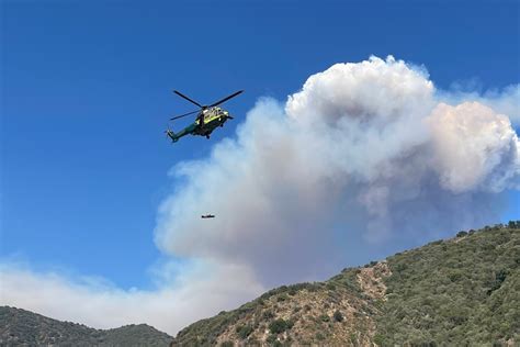 Fork Fire Rages Through Angeles National Forest Above Glendora