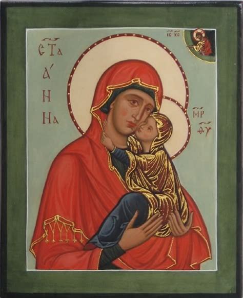 Icon of saint Anna with Holy Virgin