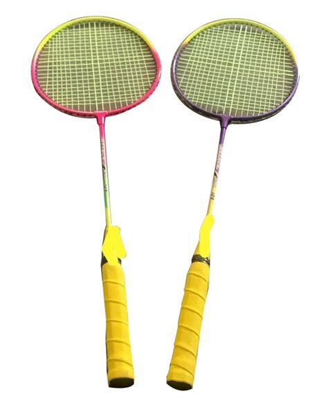 Rubber Neon Yellow Single Shaft Badminton Rackets, 50gm at Rs 130/pair ...