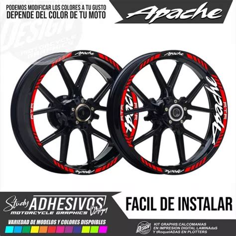 Calcomanias Reflectivas Para Rin De Moto Apache Rtr Cuotas Sin Inter S