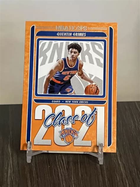 2021 22 NBA HOOPS 13 Quentin Grimes Rookie Class Of 2021 New York