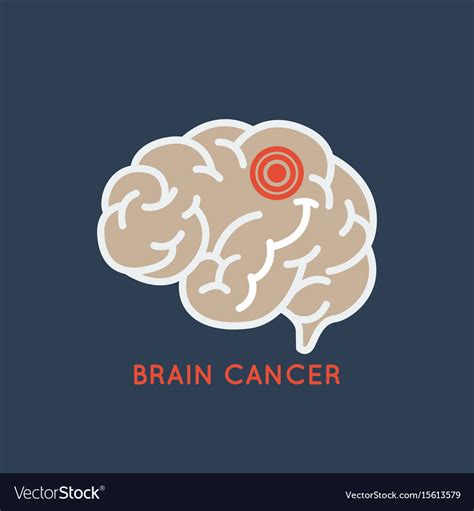 Brain Cancer Logo Icon Design Royalty Free Vector Image