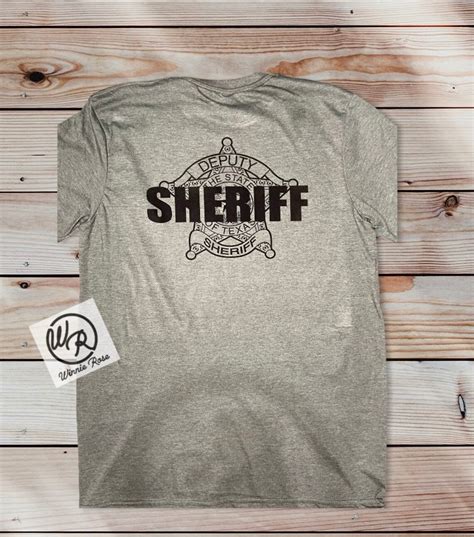 Sheriff Deputy Shirt Customizable For Law Enforcement And Etsy