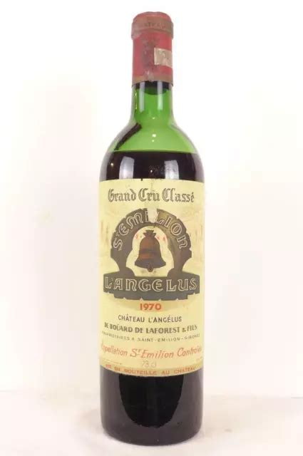 SAINT ÉMILION CHÂTEAU L ANGÉLUS grand cru classé b1 rouge 1970