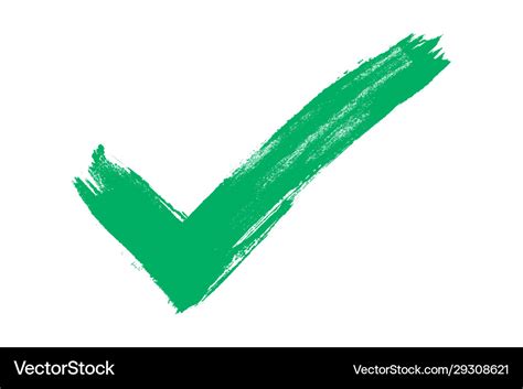 Check Mark Symbol Tick Yes Button Dirty Grunge Vector Image