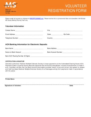 Fillable Online Volunteer Candidate Registration Form