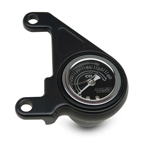 Arlen Ness Radius Oil Pressure Gauge Kit Black For Harley Davidson