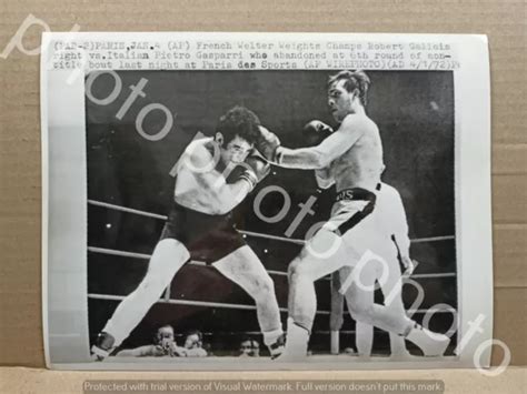 Rare Ap Photo Boxing Robert Gallois Vs Pietro Gasparri In Paris