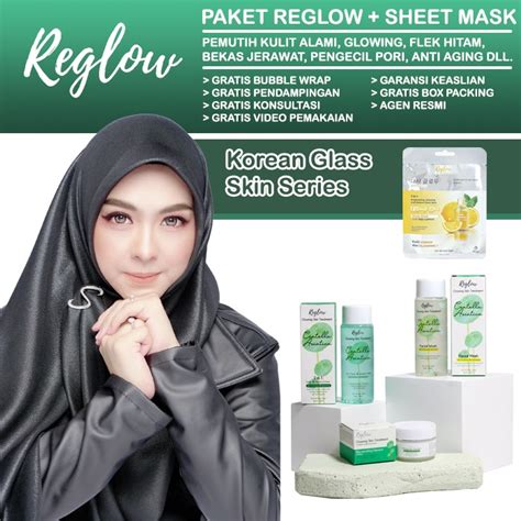 Jual Reglow Paket Sheet Mask Indonesia 3in1 Ultimate Glow Masker