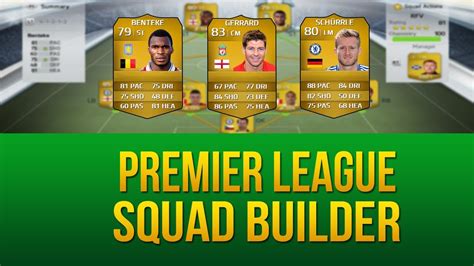 Fifa Ultimate Team I Unstoppable Bpl Squad Builder Youtube