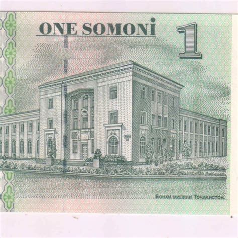 Tajikistan - 1 somoni 1999 Unc currency note - KB Coins & Currencies