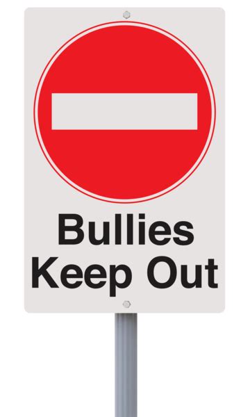 Anti Bullying Road Sign Red School Harassment Issue Isolated Png