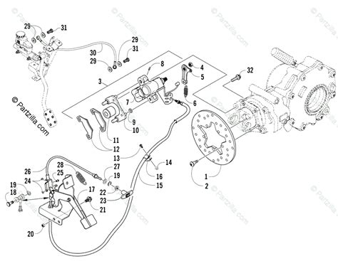 Arctic Cat Side By Side Oem Parts Diagram For Rear And Parking