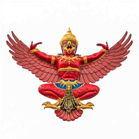 Red Garuda Stock Image Image Of East Golden Crest 31472141