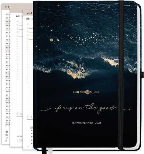 Lebenskompass Kalender 2025 Buchkalender A5 STRAND Schöner