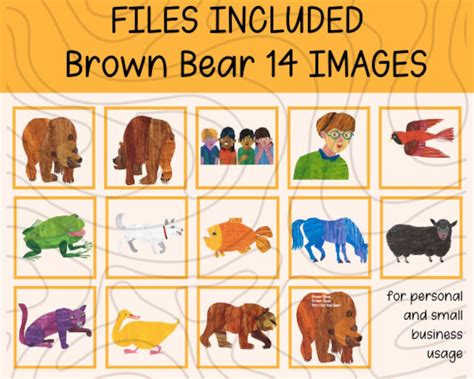 Brown Bear What Do You See Clip Art Set Transparent Png Digital