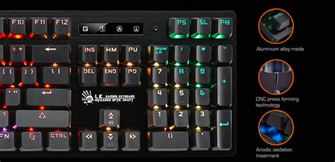 B820R-Игровая клавиатура LIGHT STRIKE с RGB подсветкой-Bloody Official ...