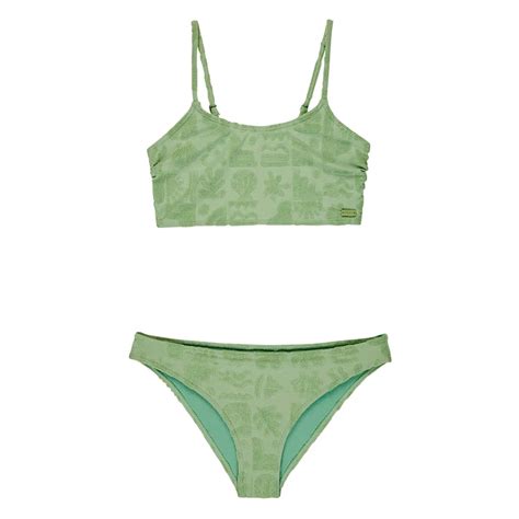 Roxy Bikini Beach Check Crop Top Dressinn