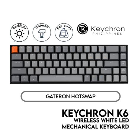Keychron K Mechanical Keyboard Layout Wired Bluetooth White Led Gateron Hot Swap