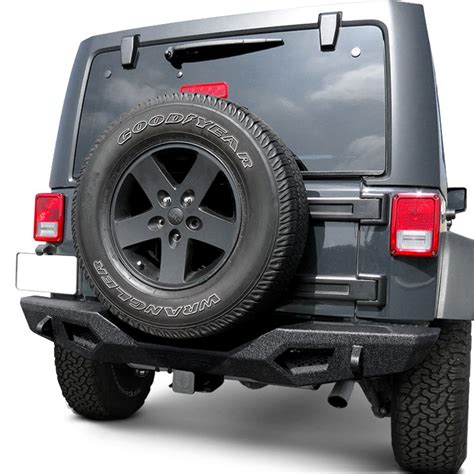 Tyger Jeep Wrangler 2007 Fury Mid Width Black Rear HD Bumper