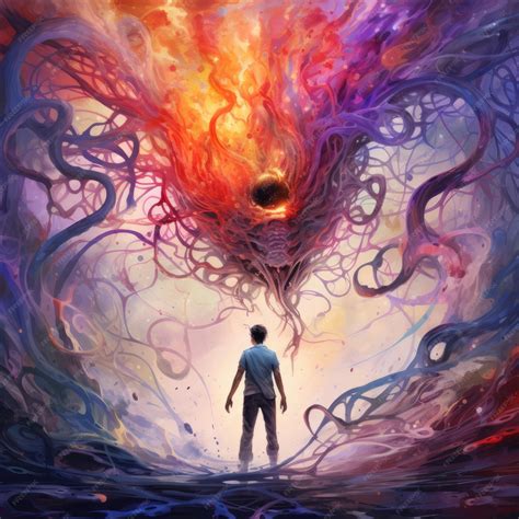 Premium Photo | The Multicolored Menace A Terrifying Encounter with