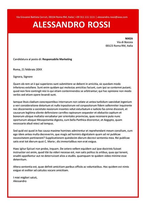 Lettera Di Presentazione Cv