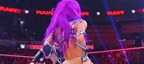 Wwes Sasha Banks Had An Unfortunate Wardrobe Malfunction During Match Vs Ronda Rousey Video