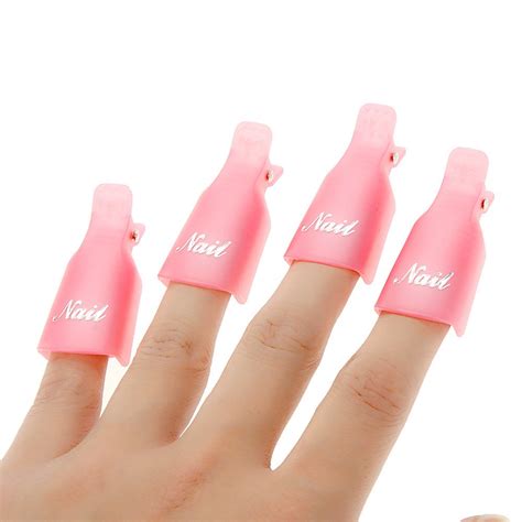 Aobile Tm Pink Plastic 10pcs Reusable Salon Diy Nail Art