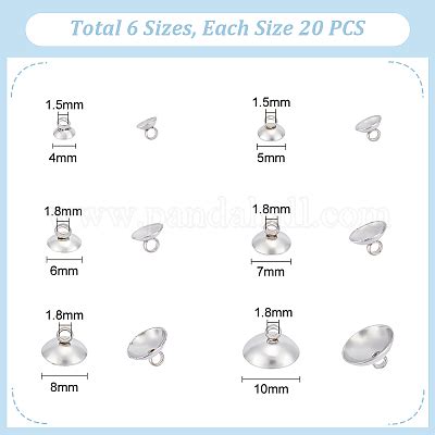 Wholesale Unicraftale Pcs Sizes Stainless Steel Bead Caps