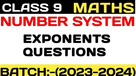 Class 9 Maths। Ch 1 Maths Class 9। Number System Class 9। Extra Questions Class 9। Youtube