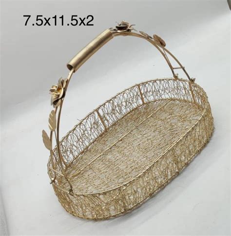 Gold Iron Wire Hamper Basket Gift Hamper Basket At Rs 290 Piece In