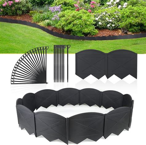 Vashly Pcs Black Garden Edging Border Garden Landscape Edging Borders