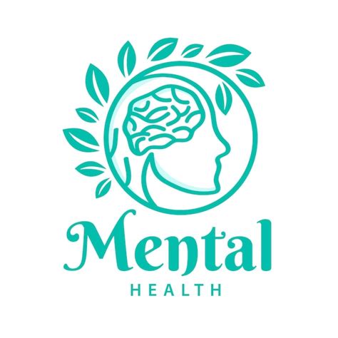 Premium Vector Mental Health Logo With Brain And Green Leaves Vector