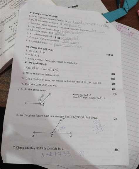 v complete the analogy 1 hcf highest common factor lcm leasticom 8 x 2 ...