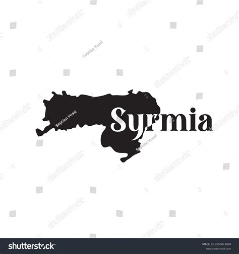 Syrmia Map Black Lettering Design On Stock Vector (Royalty Free) 2250612099 | Shutterstock