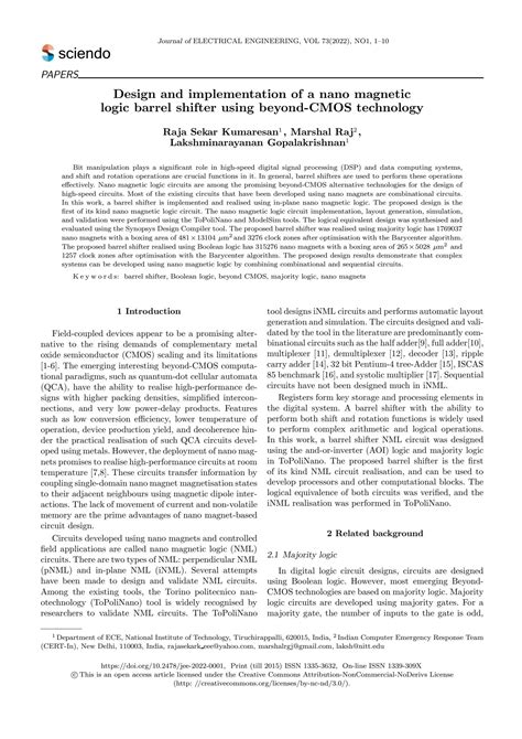 Solution Design And Implementation Of A Nano Magnetic Logic Barrel